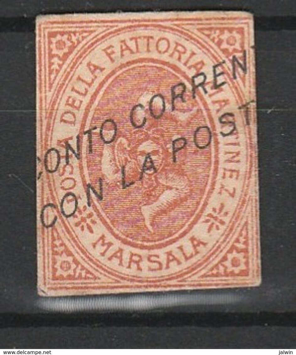 FRANCOBOLLO POSTA DELLA FATTORIA MARTINEZ MARSALA SICILIA - Sicily