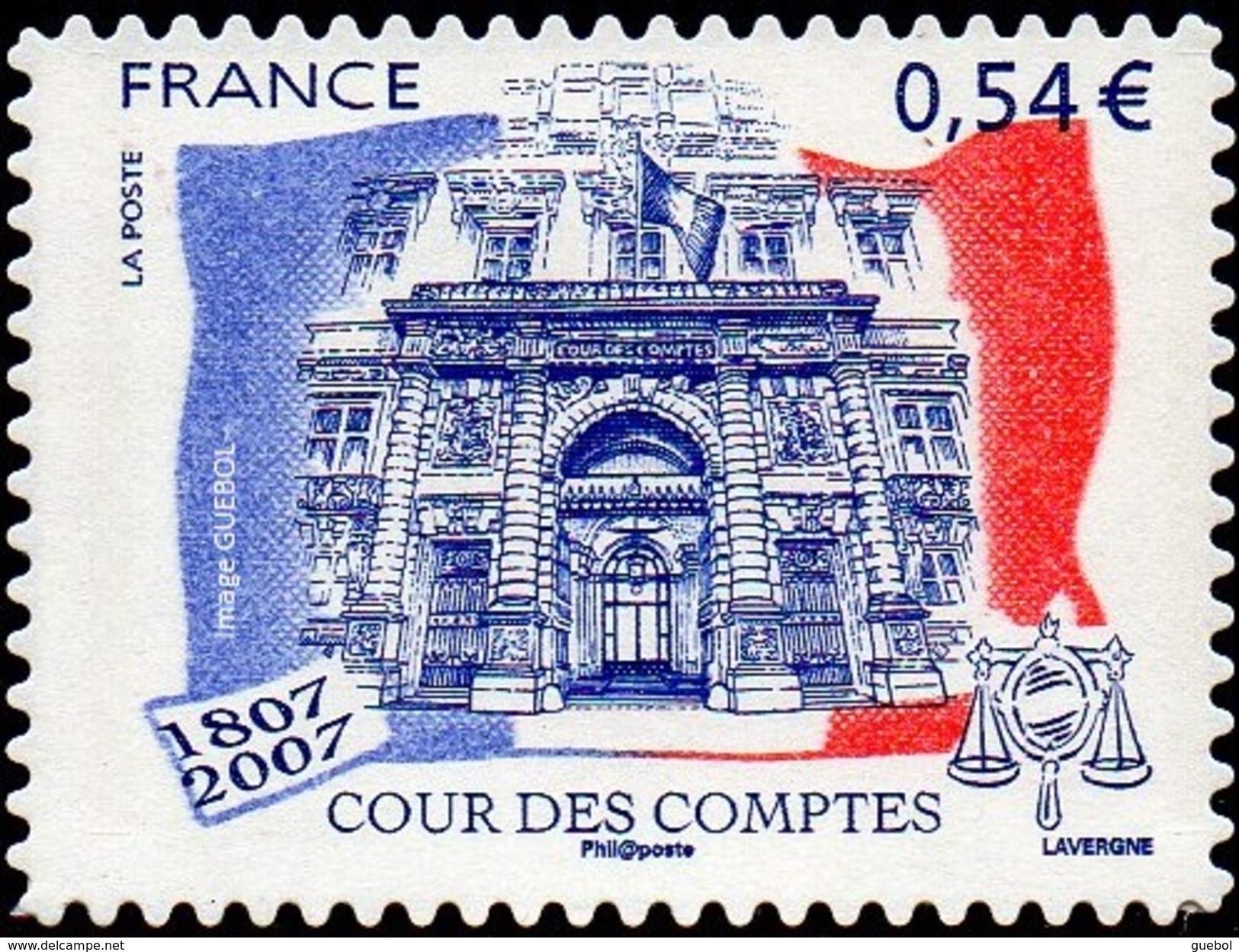 France N° 4028 A ** Ou 117 Autoadhésif  - Institution - Cour Des Comptes - Palais Cambon - Neufs