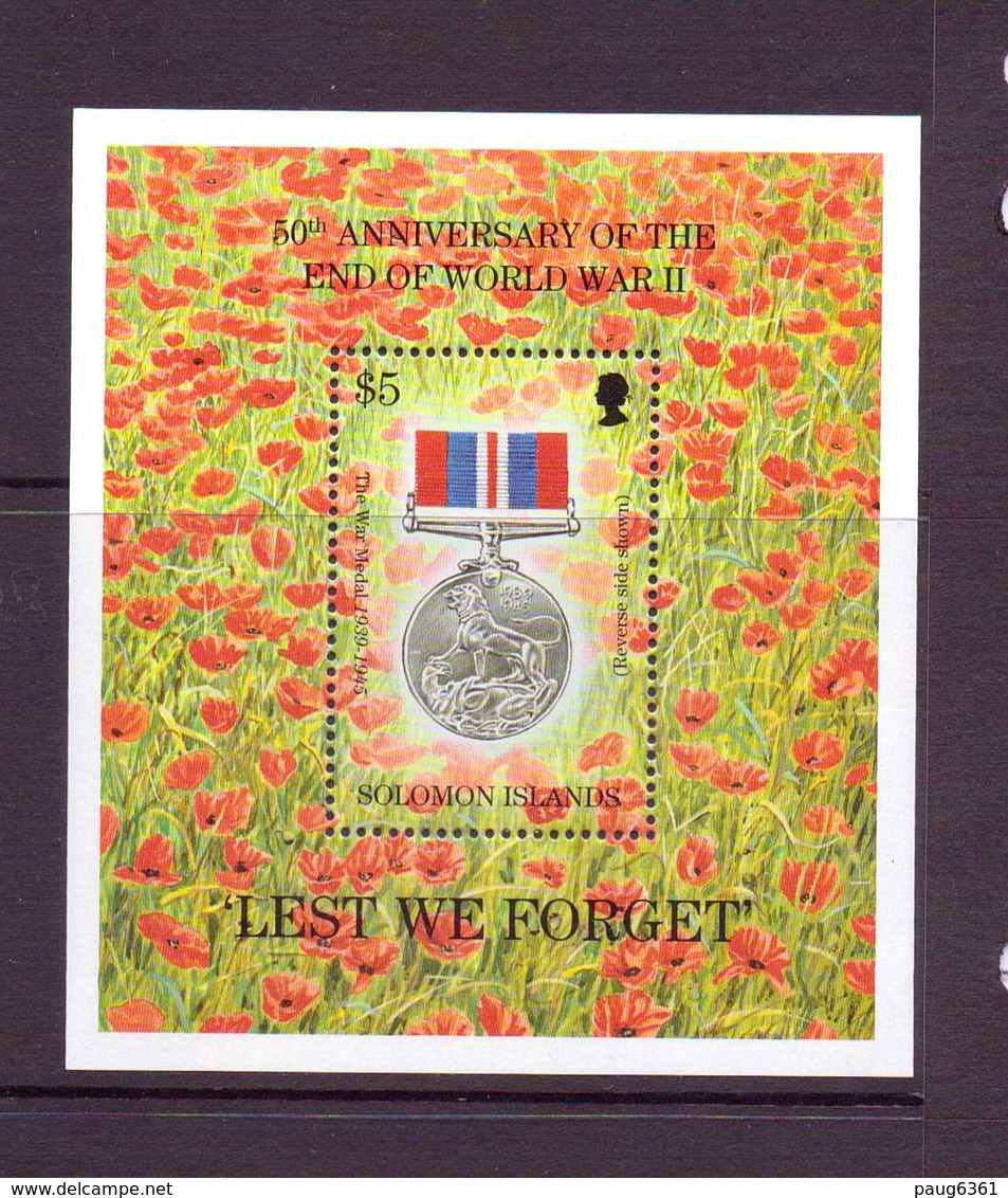 SOLOMON 1995 MEDAILLE MILITAIRE   N°B39 NEUF MNH** - Guerre Mondiale (Seconde)