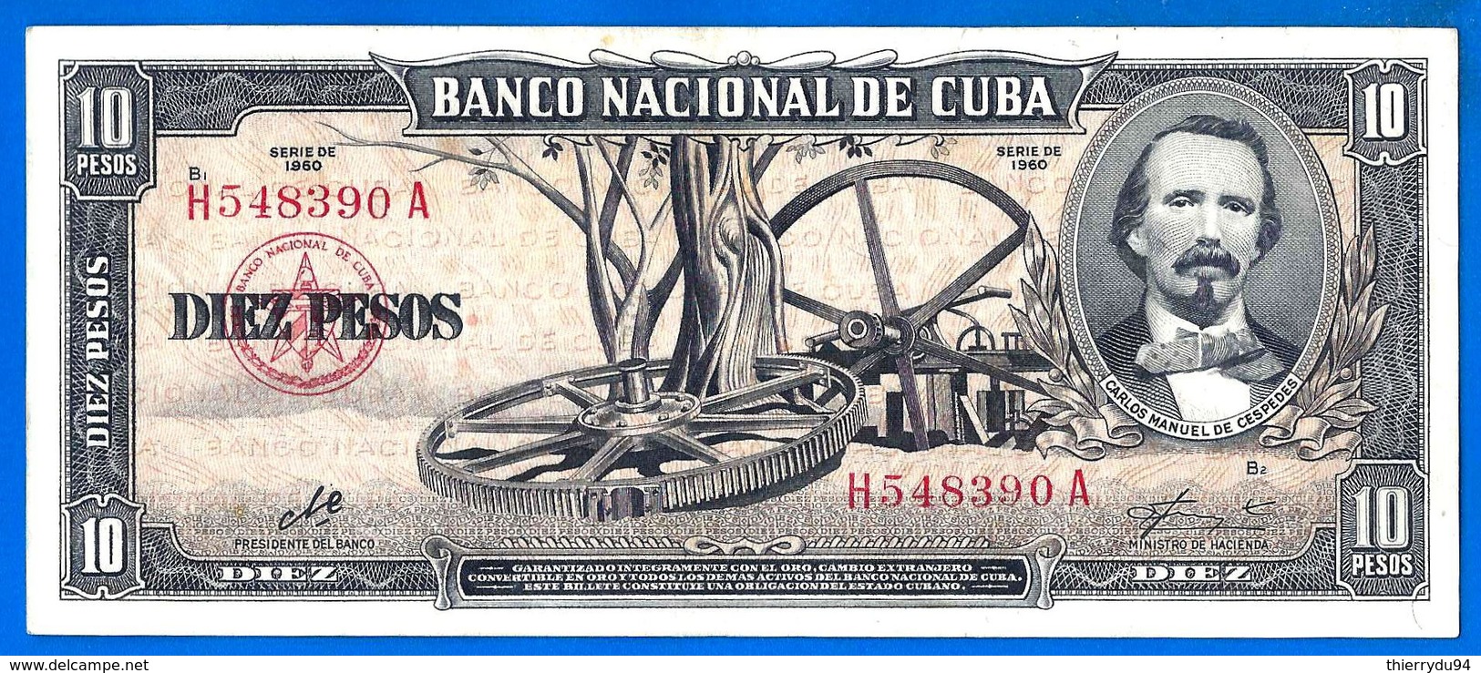 Cuba 10 Pesos 1960 Signature Che Guevara Que Prix + Port Peso Centavos Centavo Caraibe Paypal Bitcoin - Kuba