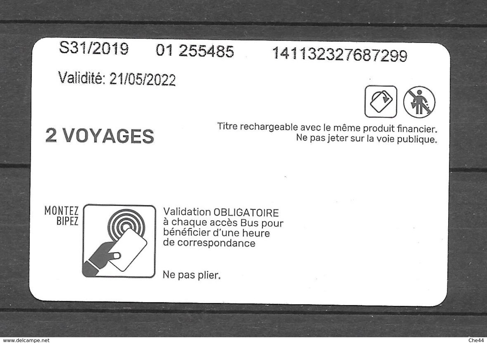 Le Ticket 2 Voyages : Rechargeable. (Voir Commentaire) - Europa