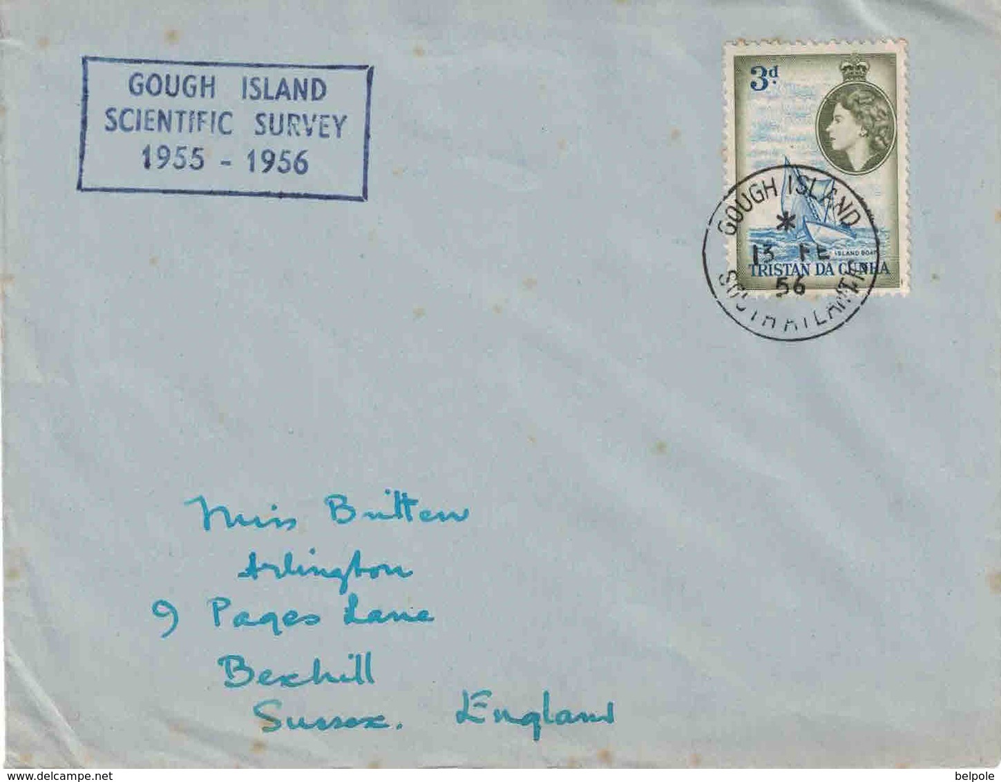 Gough Island-Tristan Da Cunha : 13 FE 1956 Scientific Survey - Antarctic Expeditions