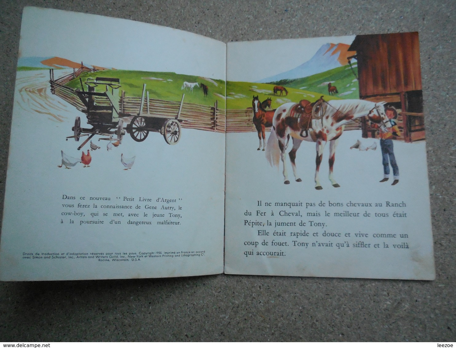 GENE AUTRY Mon Petit Livre D'argent 1955, Rare.......4A010320 - Contes