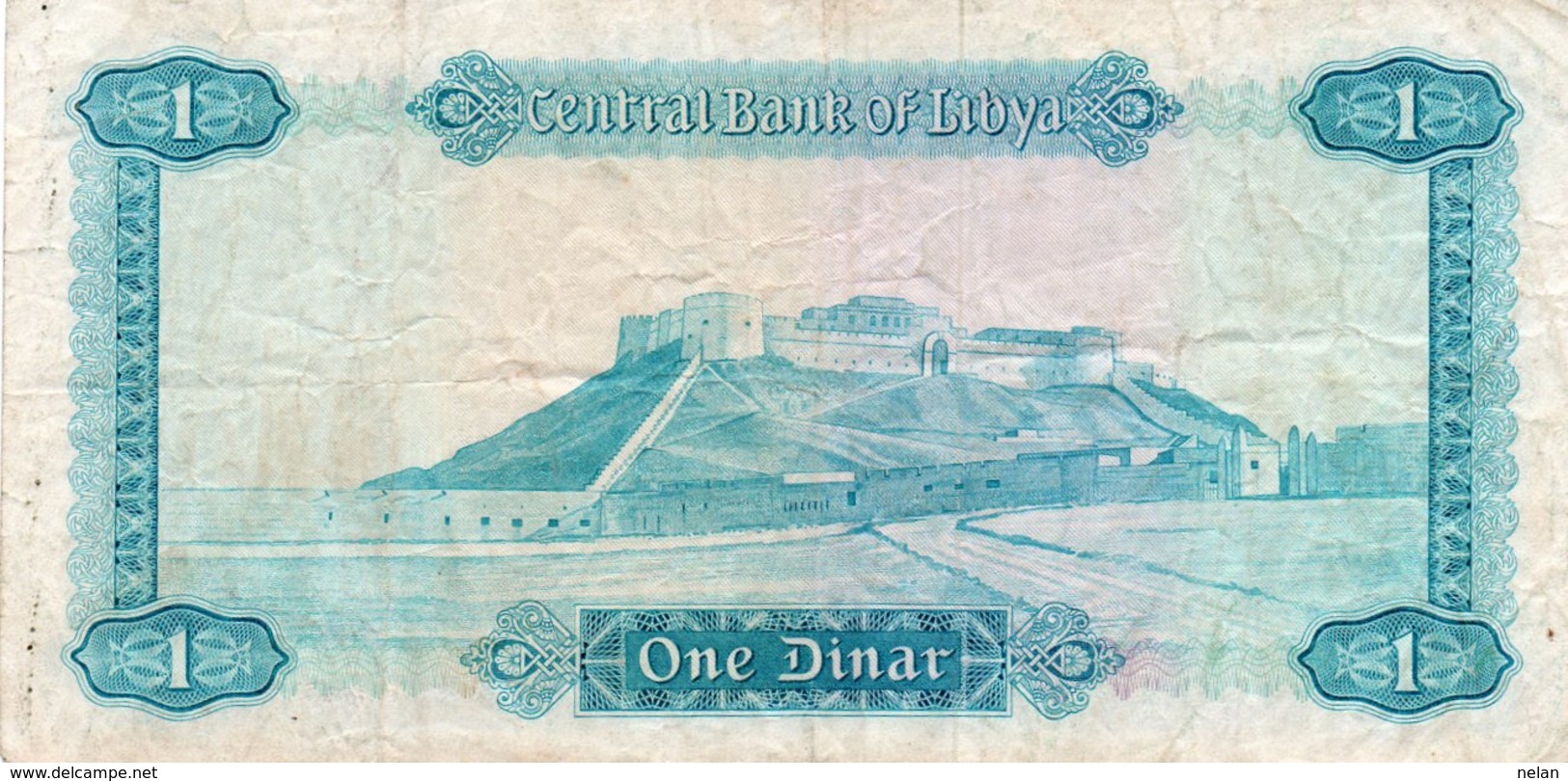 LIBYA 1 DINAR 1972  P-35b  CIRC. - Liberia