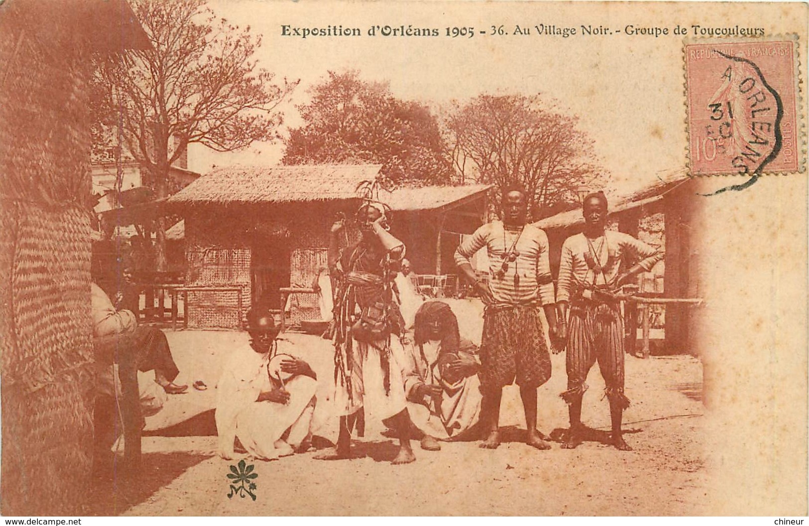 EXPOSITION D'ORLEANS 1905 AU VILLAGE NOIR GROUPE DE TOUCOULEURS - Orleans