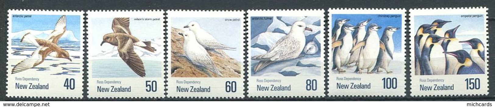 240 NOUVELLE ZELANDE 1990 - Yvert 1088/93 - Polaire Oiseau De La Terre De Ross - Neuf ** (MNH) Sans Charniere - Unused Stamps