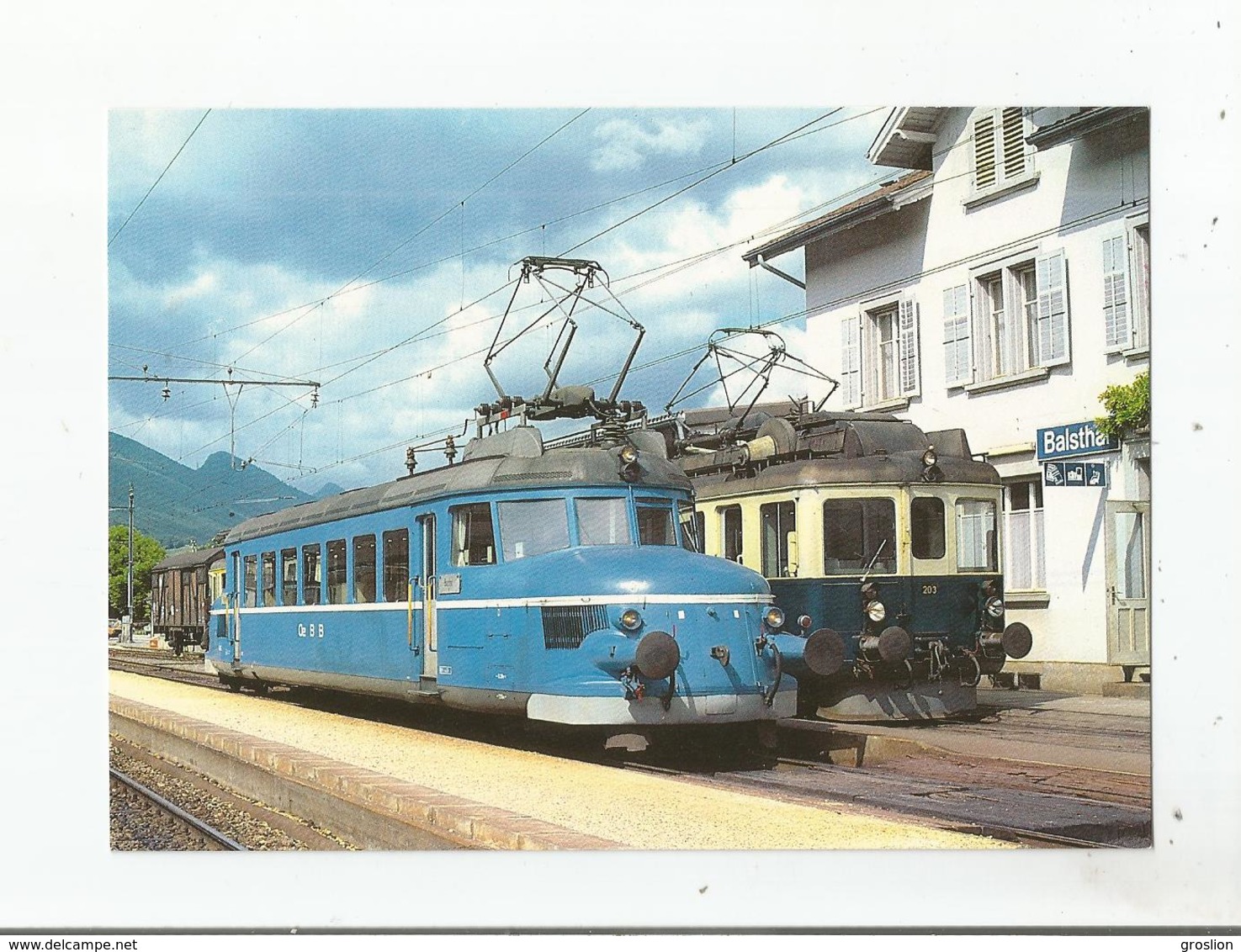 OENSINGEN BALSTHAL BAHN OeBB VOR DER STATION BALSTHAL AM 29 JUNI 1982    (3306) - Balsthal