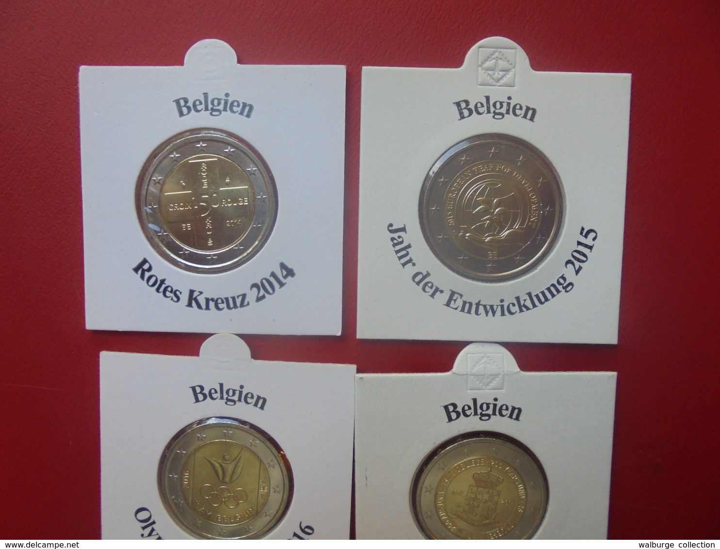 BELGIQUE 2 EURO 2014+2015+2016+2017+2018 COMMEMORATIVES QUALITE UNC - Belgique