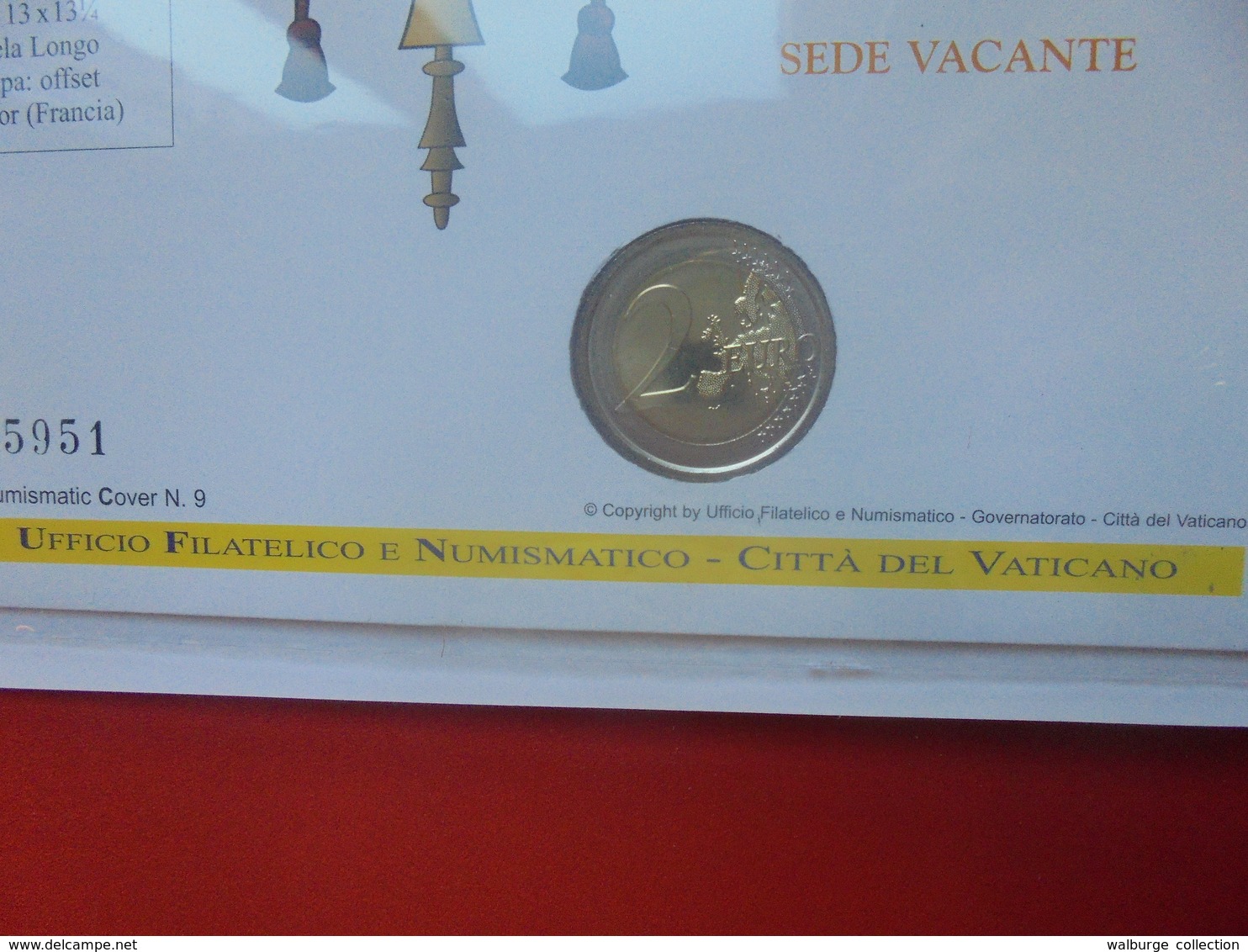 VATICAN 2 EURO 2013 "SEDE VACANTE" FDC AVEC PHILATELIE - Vatican