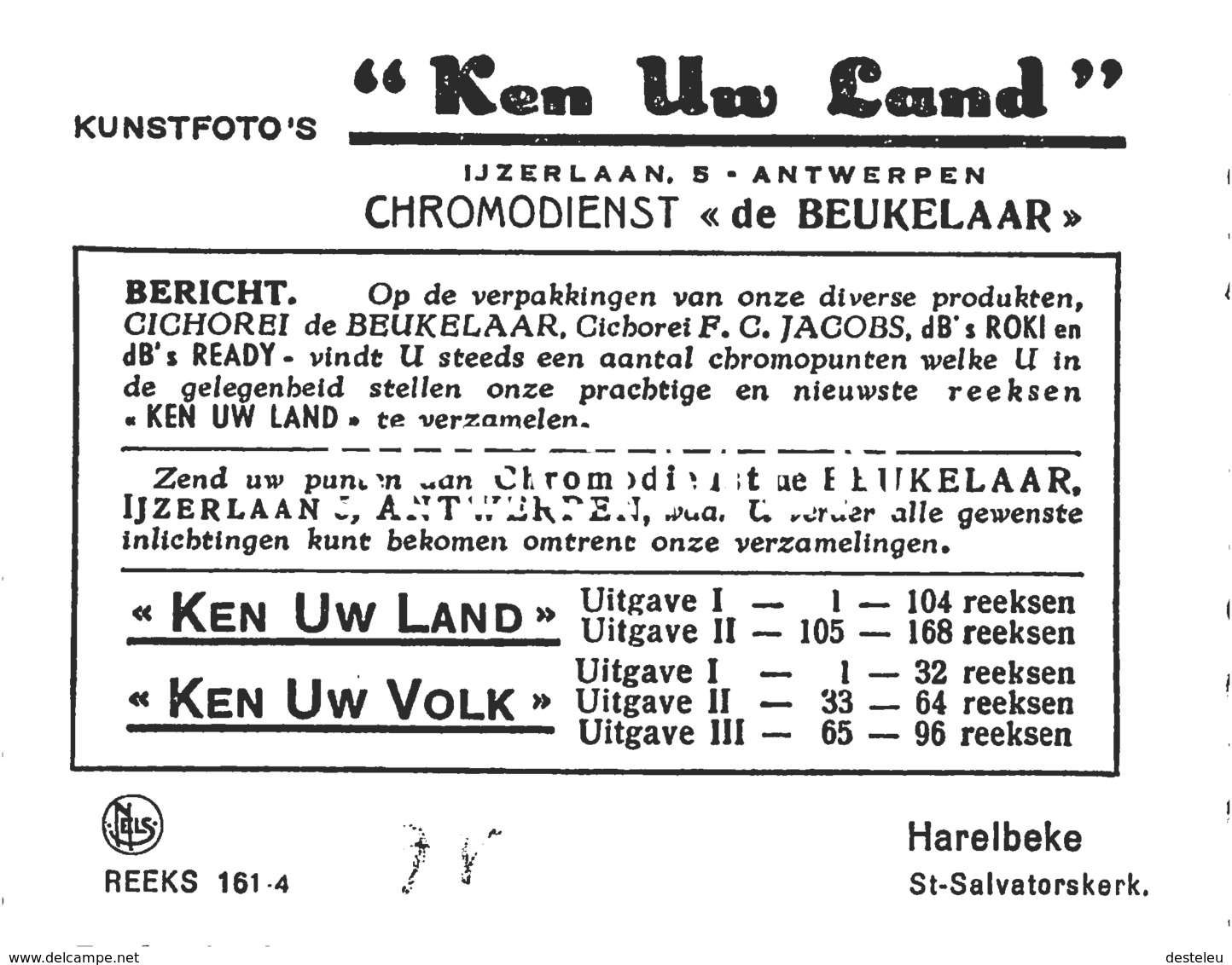 Prentje Ken Uw Land - St-Salvatorskerk - Harelbeke - Harelbeke