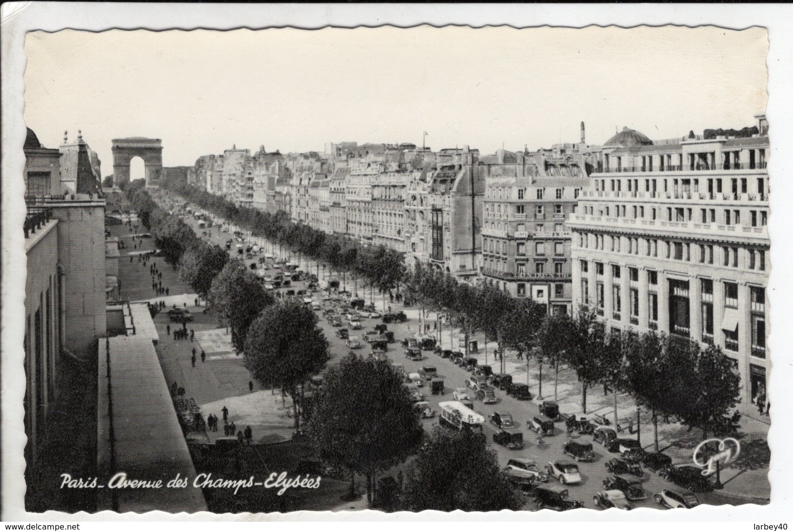 Cpa Paris Avenue Des Champs Elysees - Champs-Elysées