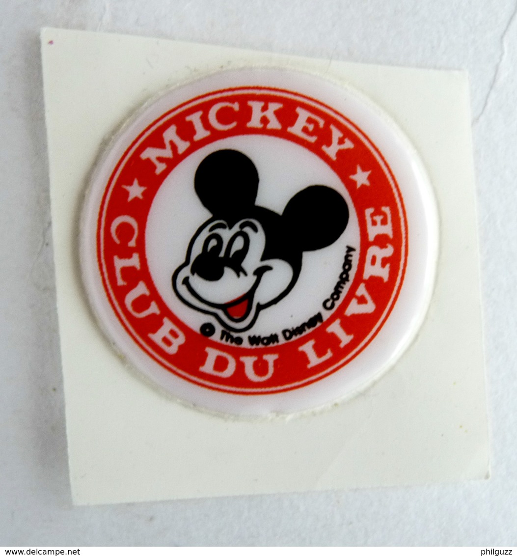 AUTOCOLLANT DECOUPE Mousse De Plastique Club Du Livre MICKEY WALT DISNEY - Stickers
