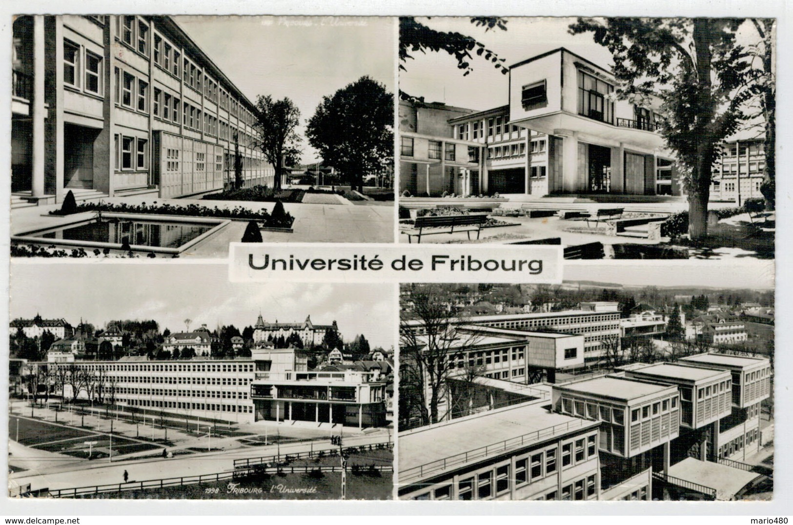 C.P.  PICCOLA    UNIVERSITE'  DE  FRIBOURG         2 SCAN    (VIAGGIATA) - Fribourg