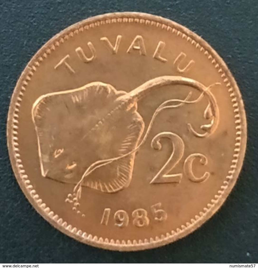 RARE - TUVALU - 2 CENTS 1985 - Elizabeth II - 2eme Effigie - KM 2 - Tuvalu