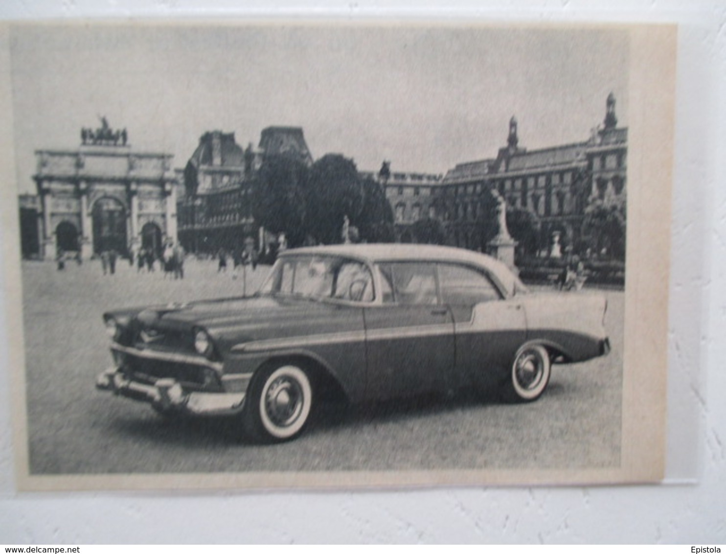 Automobile Américaine - Nouvelle Chevrolet "Bel Air" Exposée à Paris  -  Coupure  De Presse De 1957 - Voitures