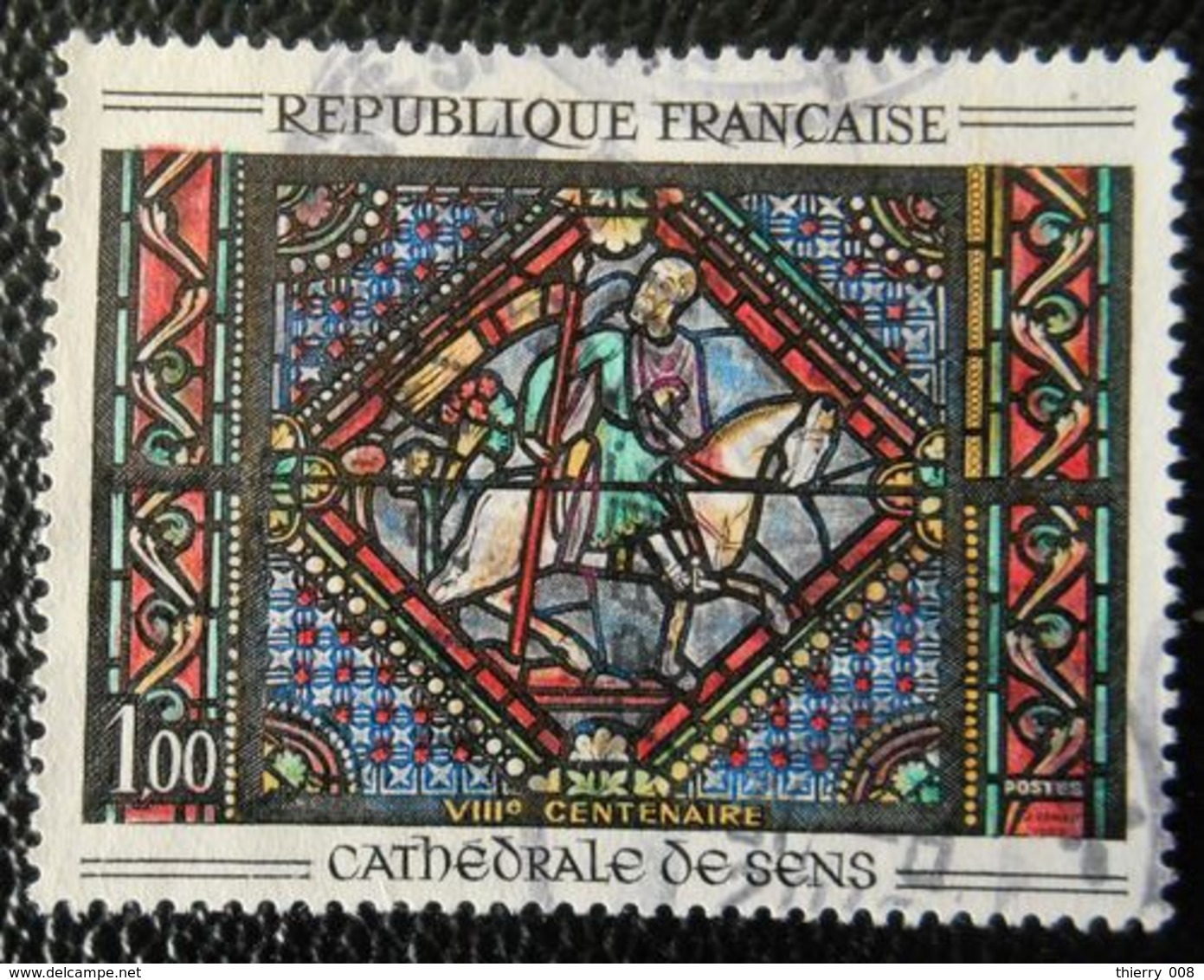 1427 France 1964 Oblitéré  Saint Paul Sur Le Chemin De Damas Vitrail De La Cathédrale De Sens - Oblitérés