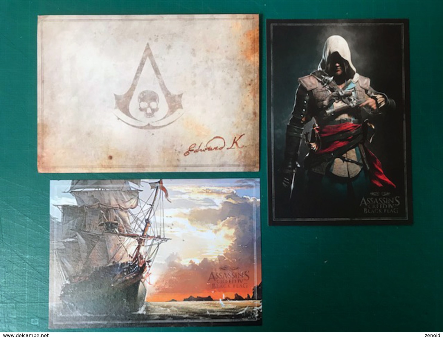 Set De 2 Cartes + Livret + Enveloppe Assassin's Creed Iv Black Flag - Merchandising