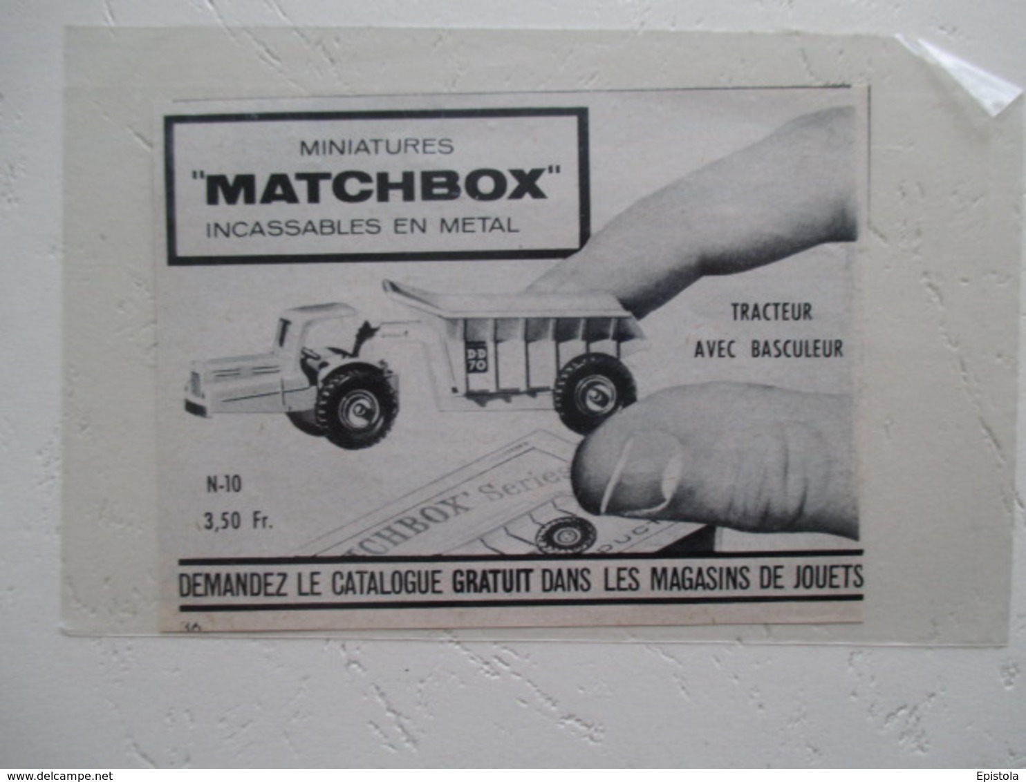 Engin De Carrière MATCHBOX  Miniature Incassable En Métal -  Coupure  De Presse De 1963 - Magazines