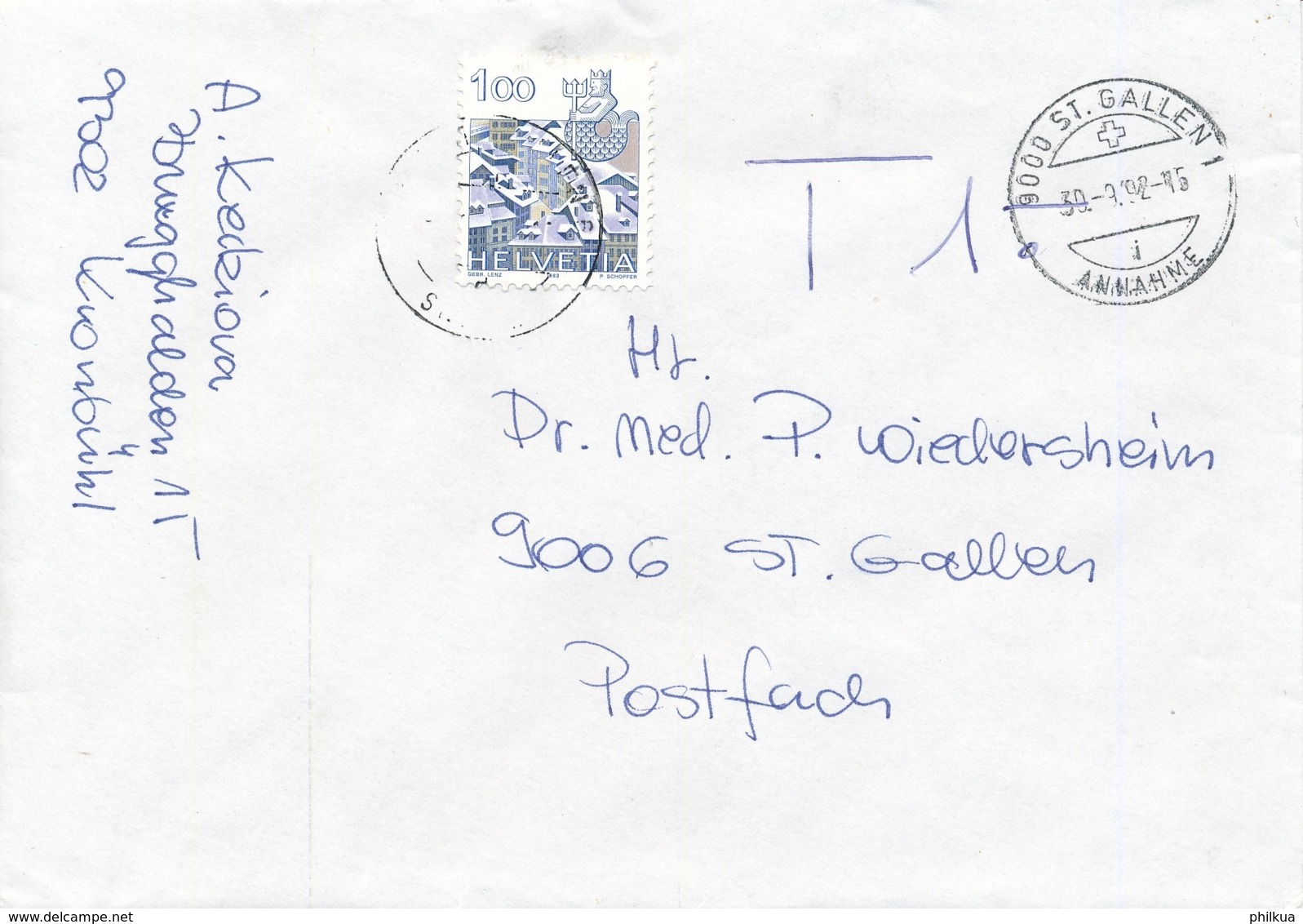TAX-Brief In St. Gallen Mit 680 Austaxiert - Taxe