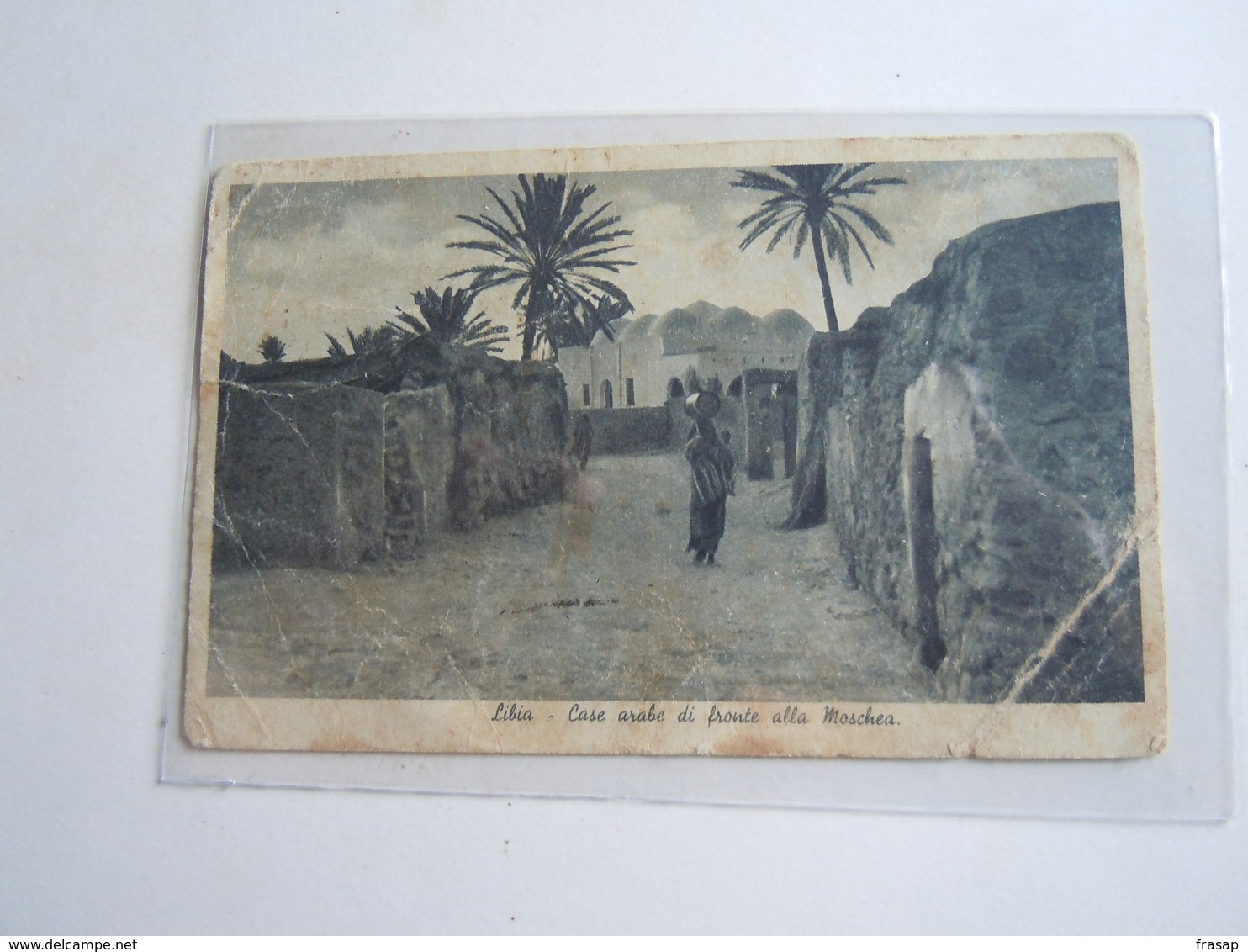 CPA - LIBYE LIBYA / LIBIA -CASE AREBE DI FRONTE LA MOSCHEA  1940 PM 262 - Libia