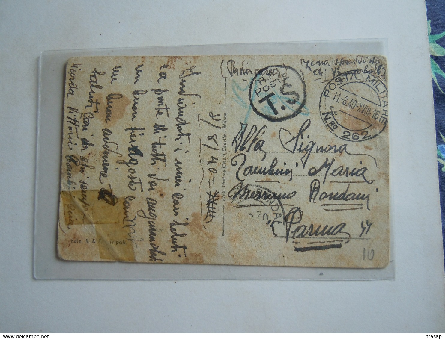 CPA - LIBYE LIBYA / LIBIA -CASE AREBE DI FRONTE LA MOSCHEA  1940 PM 262 - Libia