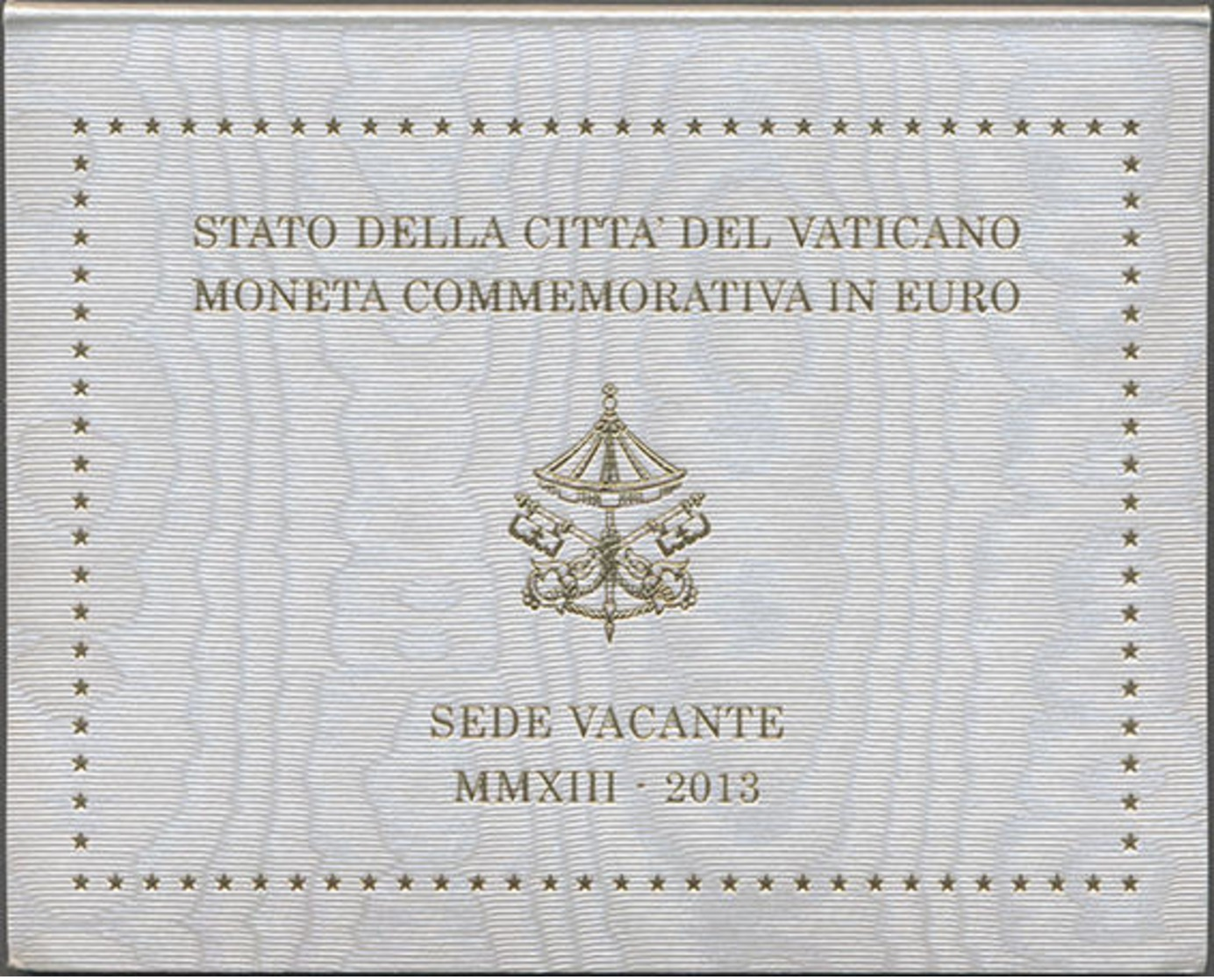 2013, VATIKAN, 2 &#8364;uro-Münze Sede Vacante,st, In Sonder-Falt-Folder Der Regierung - Vatikan
