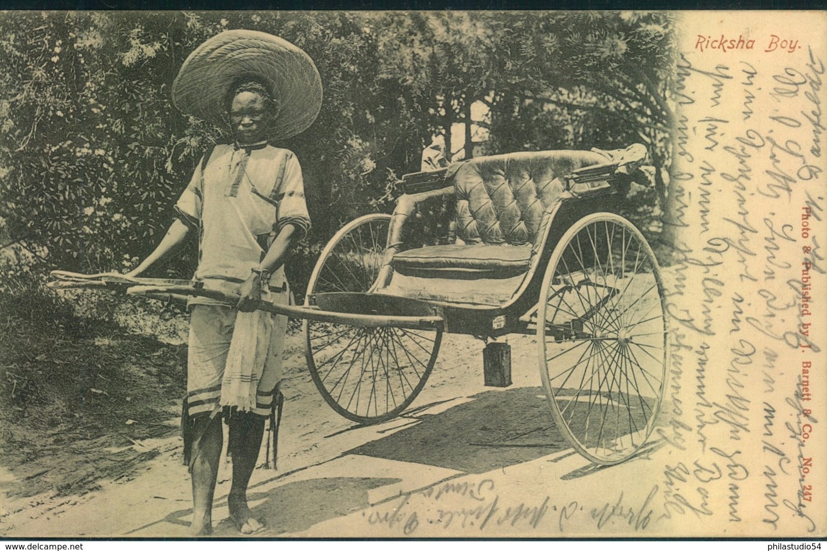 1904, Ppc "Ricksha Boy" From JOHANNESBURG To Germany - Non Classés