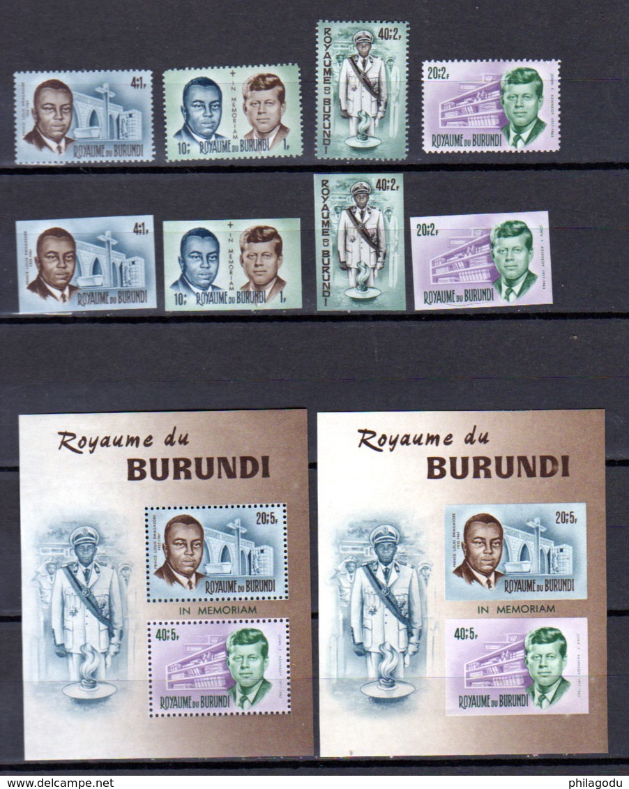 Burundi 1967, Kennedy, Churchill, Lions International, Expo De Montréal, Noël, Séries De 1967, Cote 87 € - Neufs