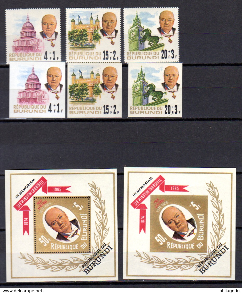 Burundi 1967, Kennedy, Churchill, Lions International, Expo De Montréal, Noël, Séries De 1967, Cote 87 € - Neufs