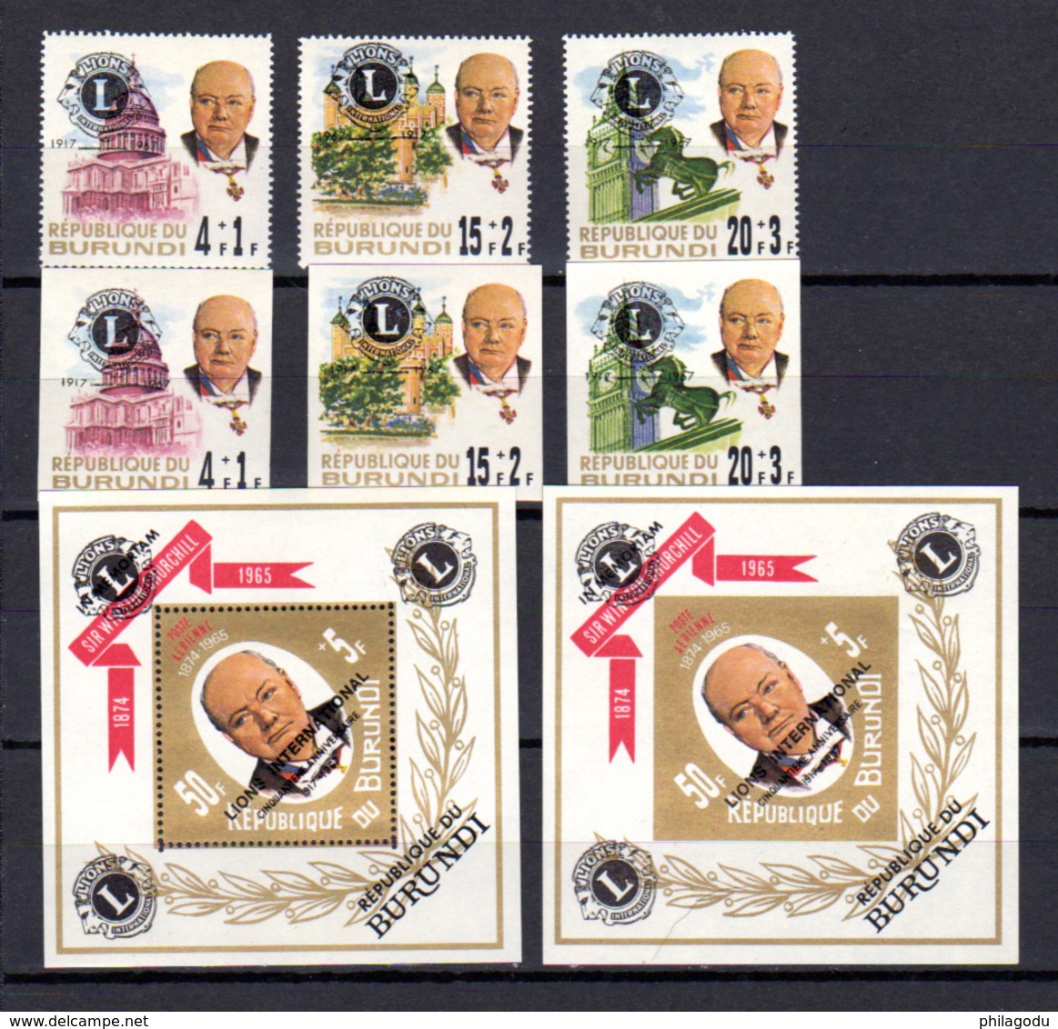 Burundi 1967, Kennedy, Churchill, Lions International, Expo De Montréal, Noël, Séries De 1967, Cote 87 € - Neufs