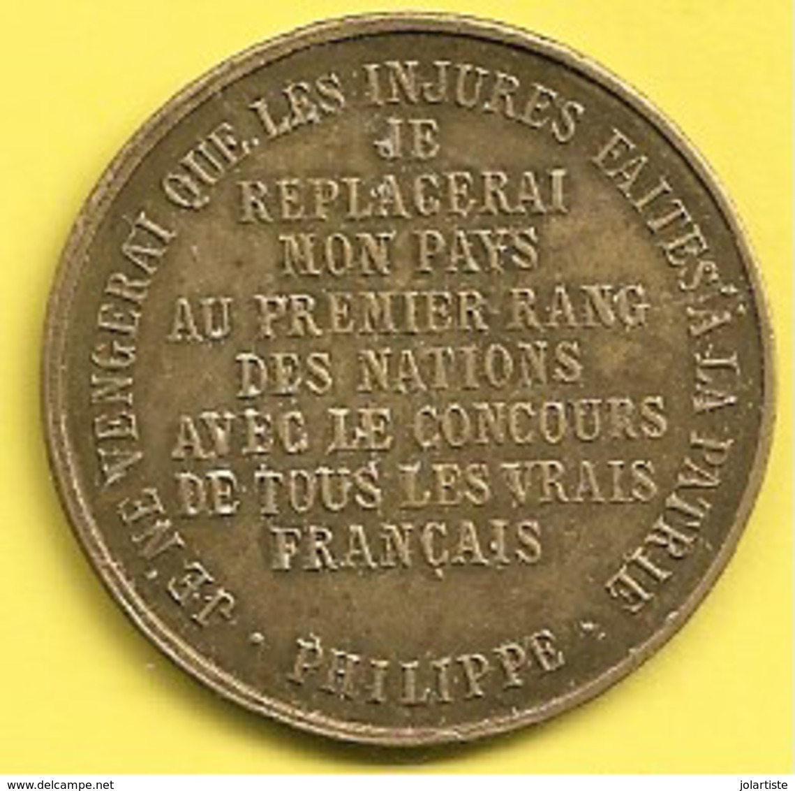 JETON PHILIPPE DUC D ORLEANS 1899 Diametre 31 Mm Plat03 - Royaux / De Noblesse