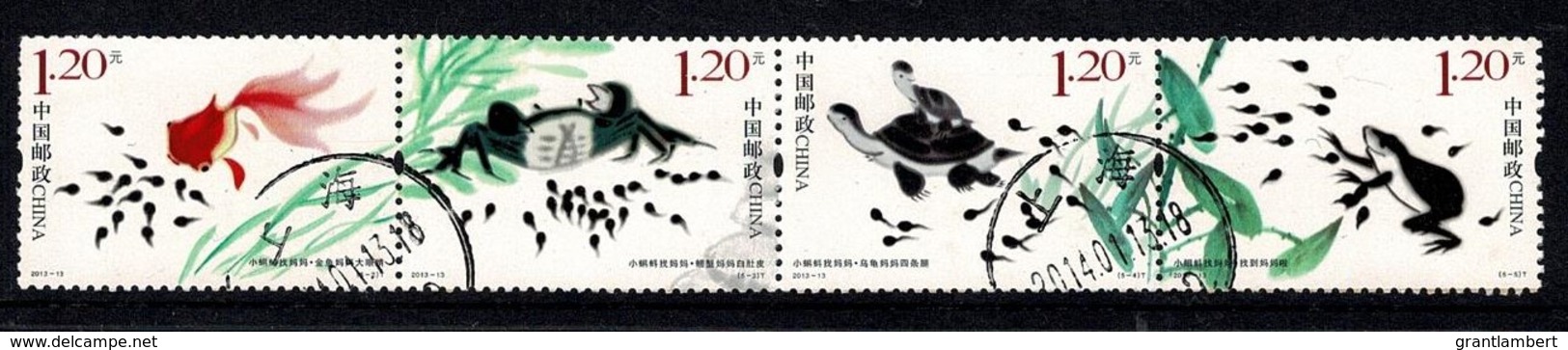 China 2013 Tadpoles Strip Of 4 Used - Oblitérés