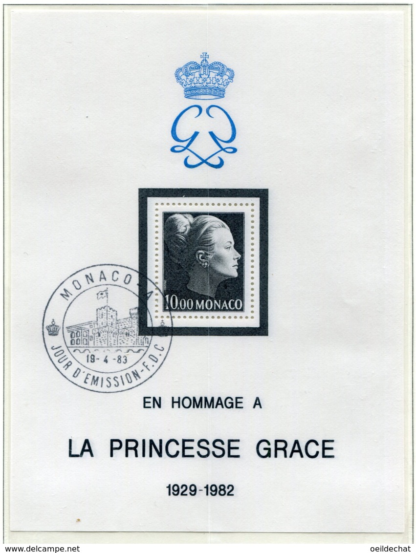 17378 MONACO Collection Vendue Par Page B.F24° Hommage à La Princesse Grace (1929-1982)    1983  TB - Blocs