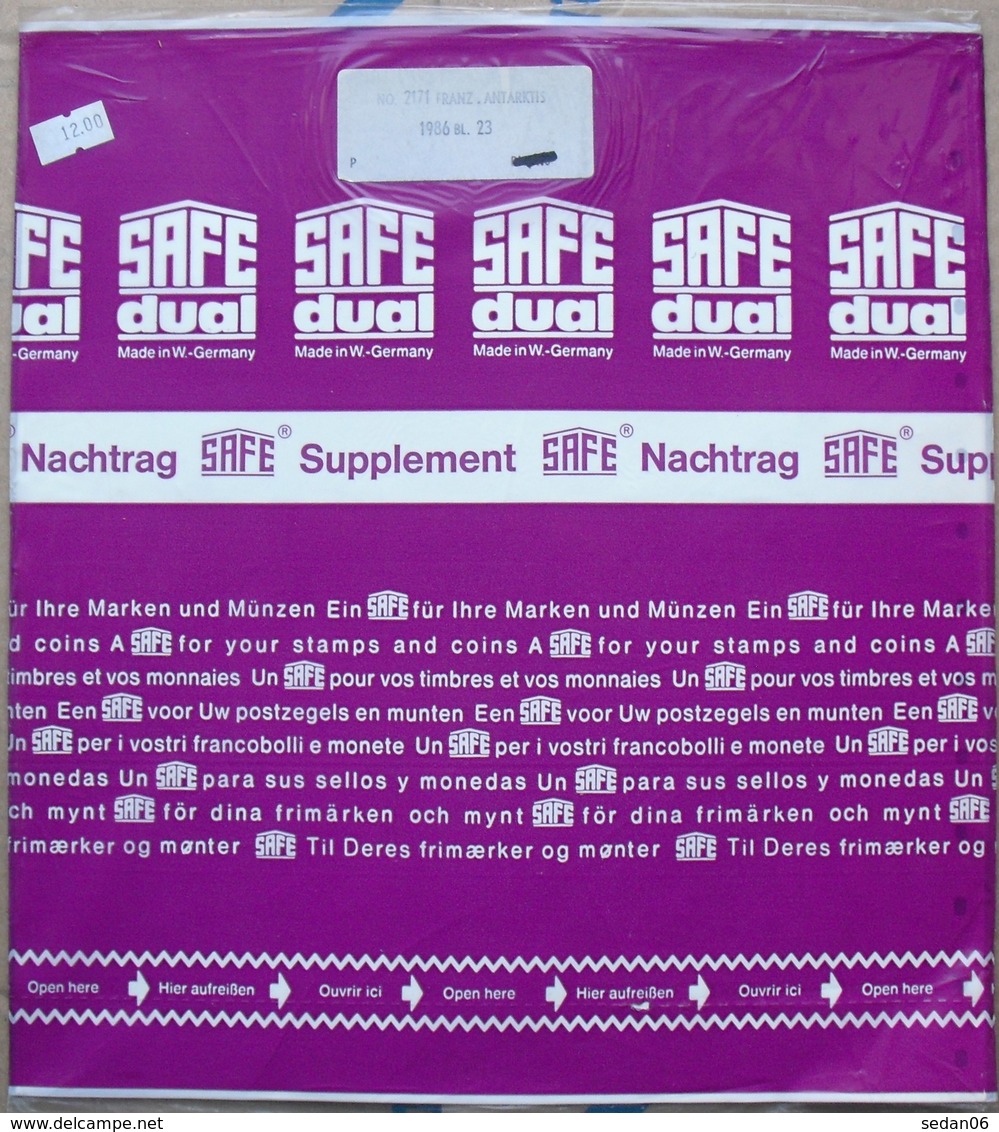 SAFE/I.D. - Jeu T.A.A.F. 1986 - Pré-Imprimés