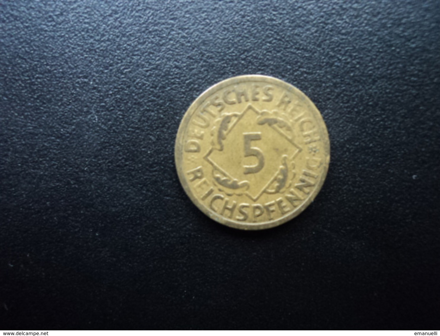 ALLEMAGNE : 5 REICHSPFENNIG   1925 A     KM 39      TTB - 5 Rentenpfennig & 5 Reichspfennig