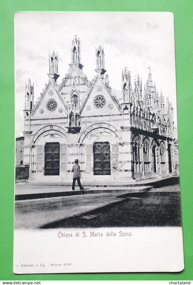 Cartolina - Chiesa Di S. Maria Della Spina - 1900 Ca. - Pisa