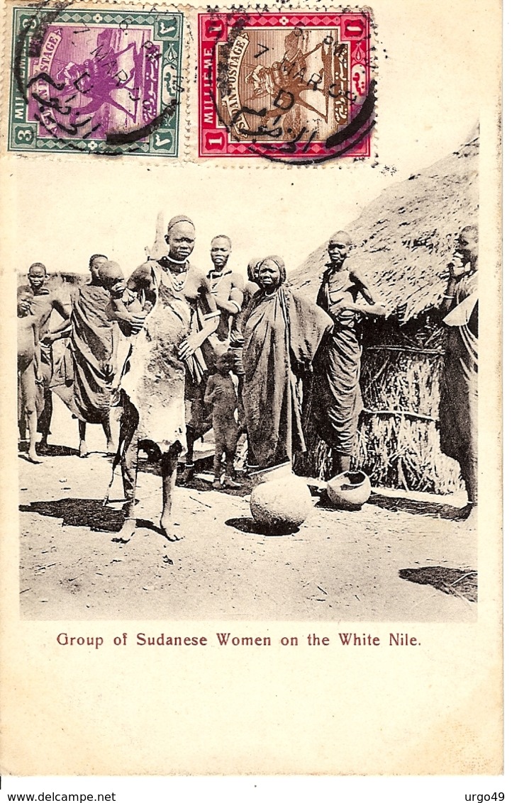 GROUP OF SUDANESE WOMEN ON THE WHITE NILE - Soudan