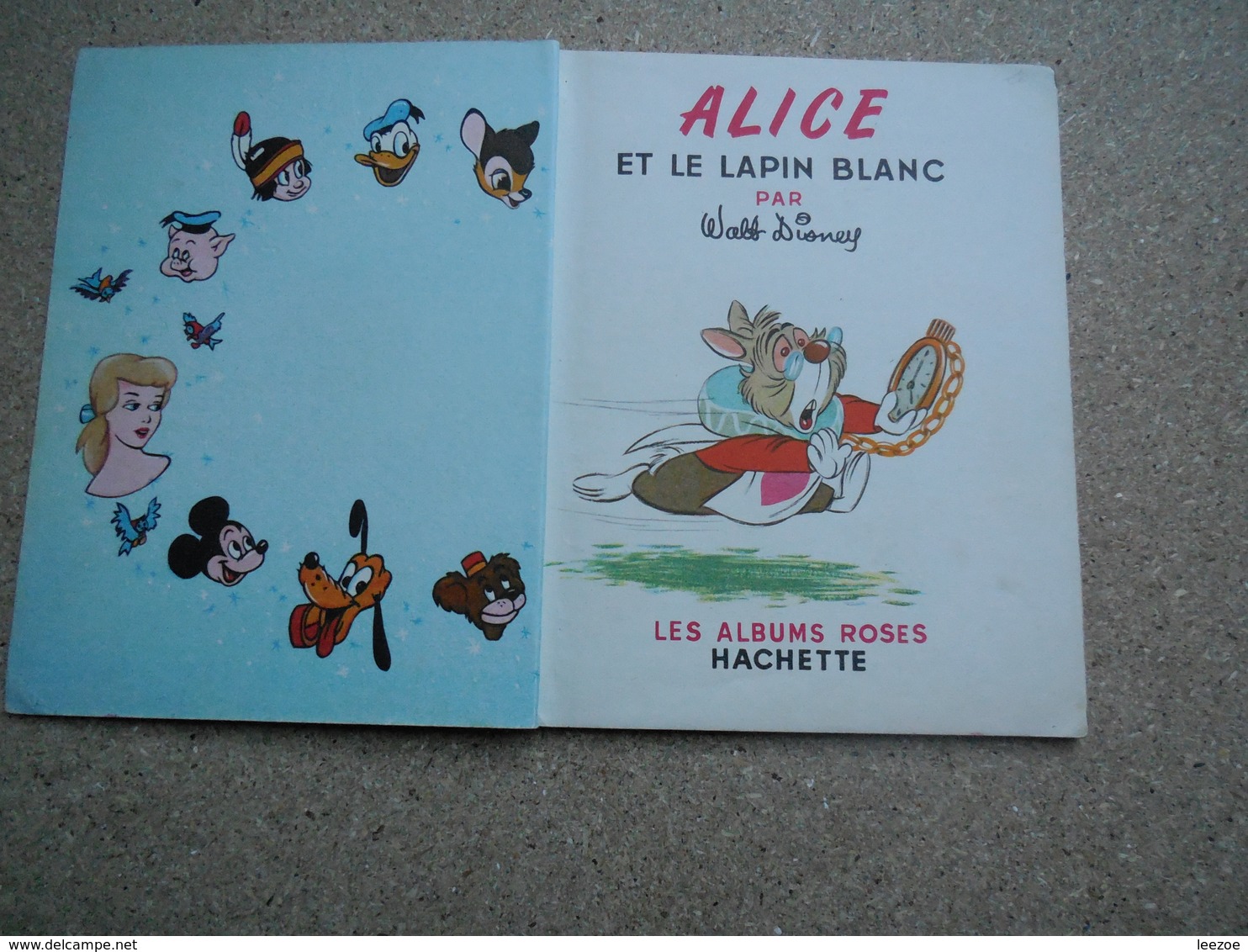 Les Albums Roses Disney Alice Et Le Lapin Blanc, EO Française 1952, Rare.....4A010320 - Disney