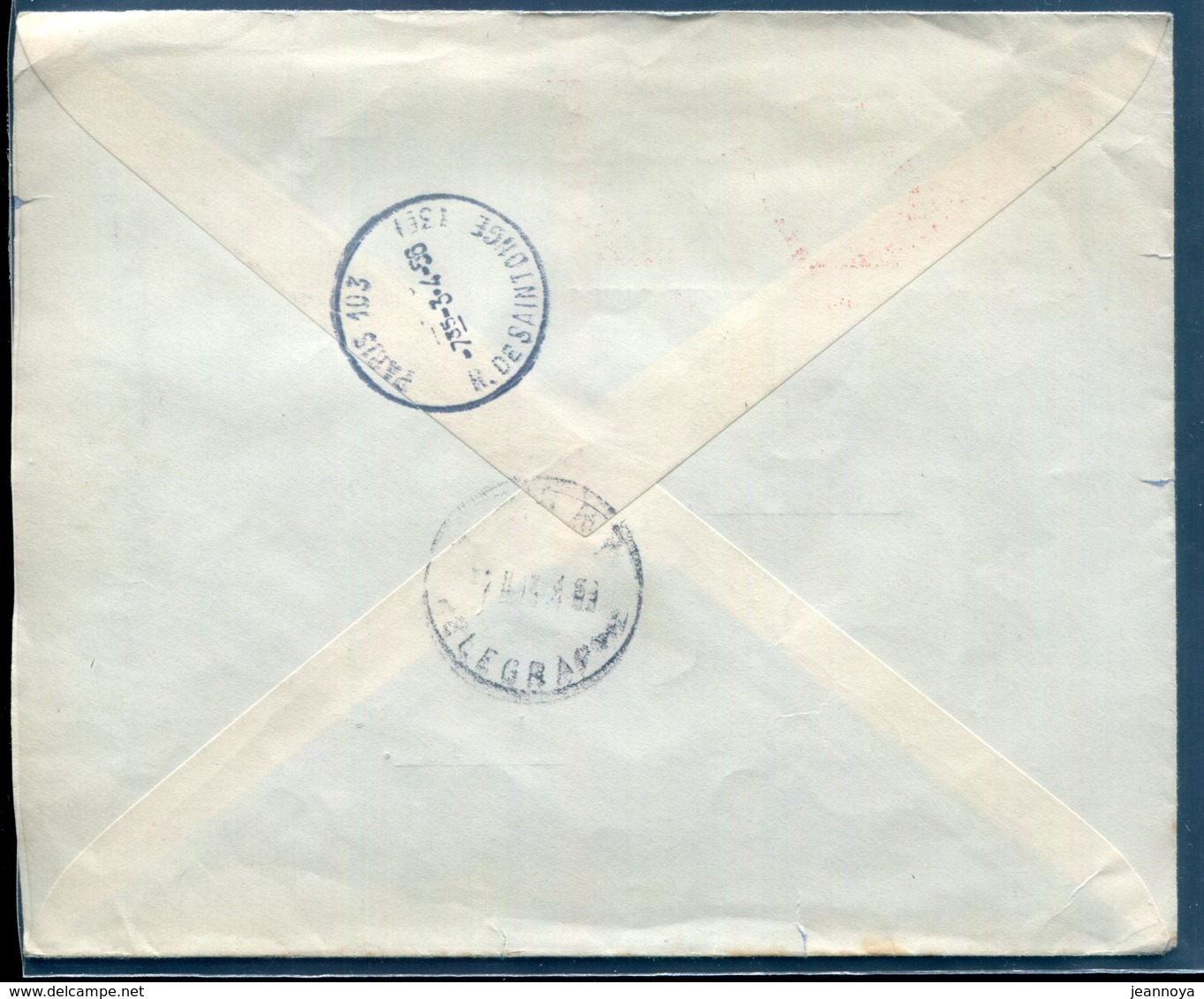 MONACO - N° 313C + 424 / LETTRE EXPRES DU 2/4/1956 POUR PARIS - TB - Lettres & Documents