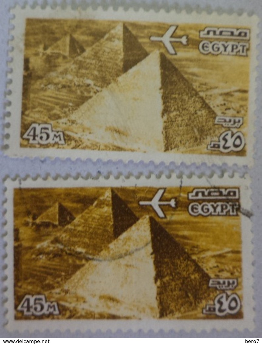 EGYPT - 1985- Pyramids - Airplane  (Egypte) (Egitto) (Ägypten) (Egipto) (Egypten) - Gebruikt