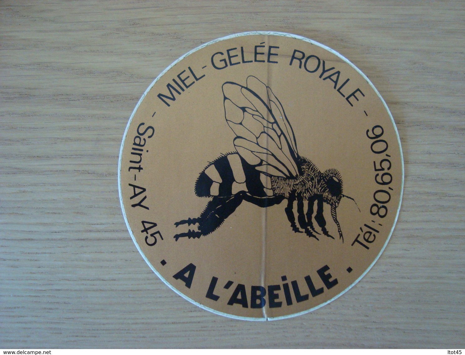 AUTOCOLLANT A L'ABEILLE SAINT-AY 45 MIEL - Autocollants