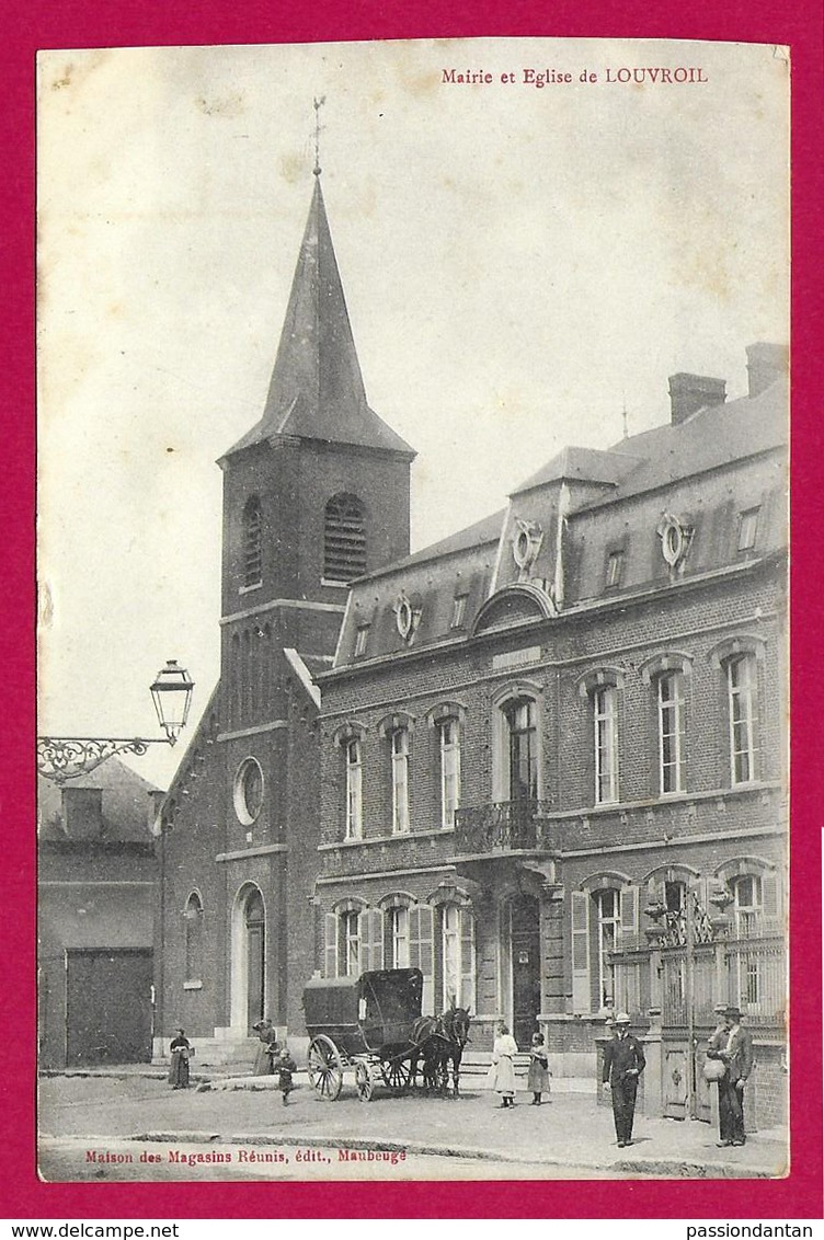 CPA Louvroil - Mairie Et Église - Louvroil