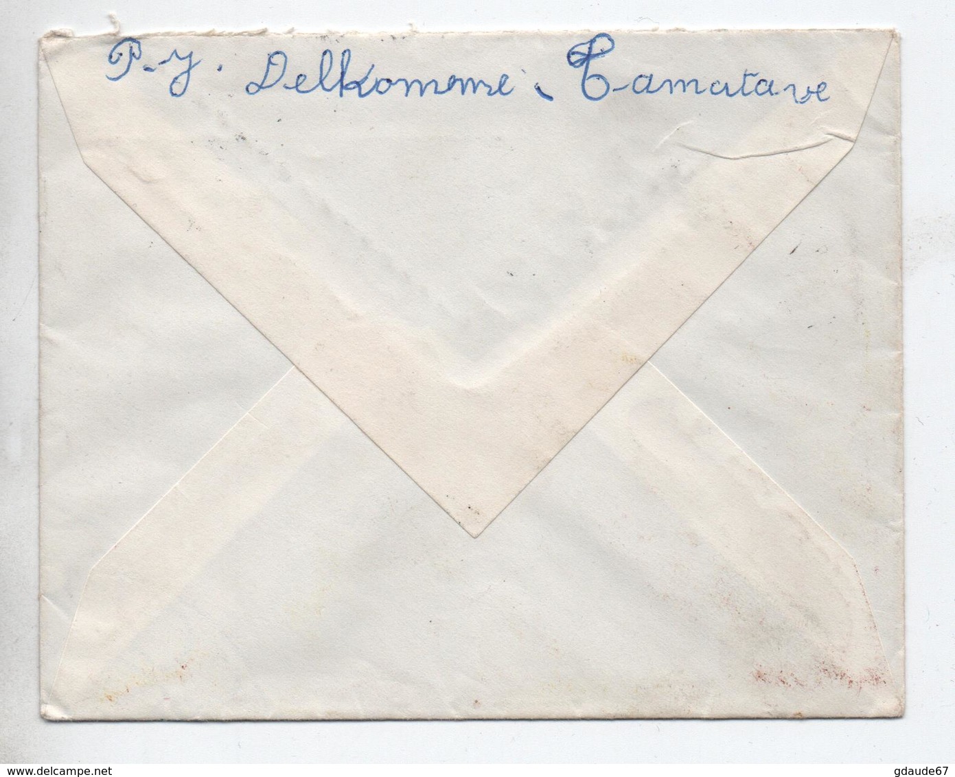 1958 - ENVELOPPE PAR AVION De TAMATAVE (MADAGASCAR) Pour BOURGES (CHER) Avec TAXE GERBES - Cartas & Documentos