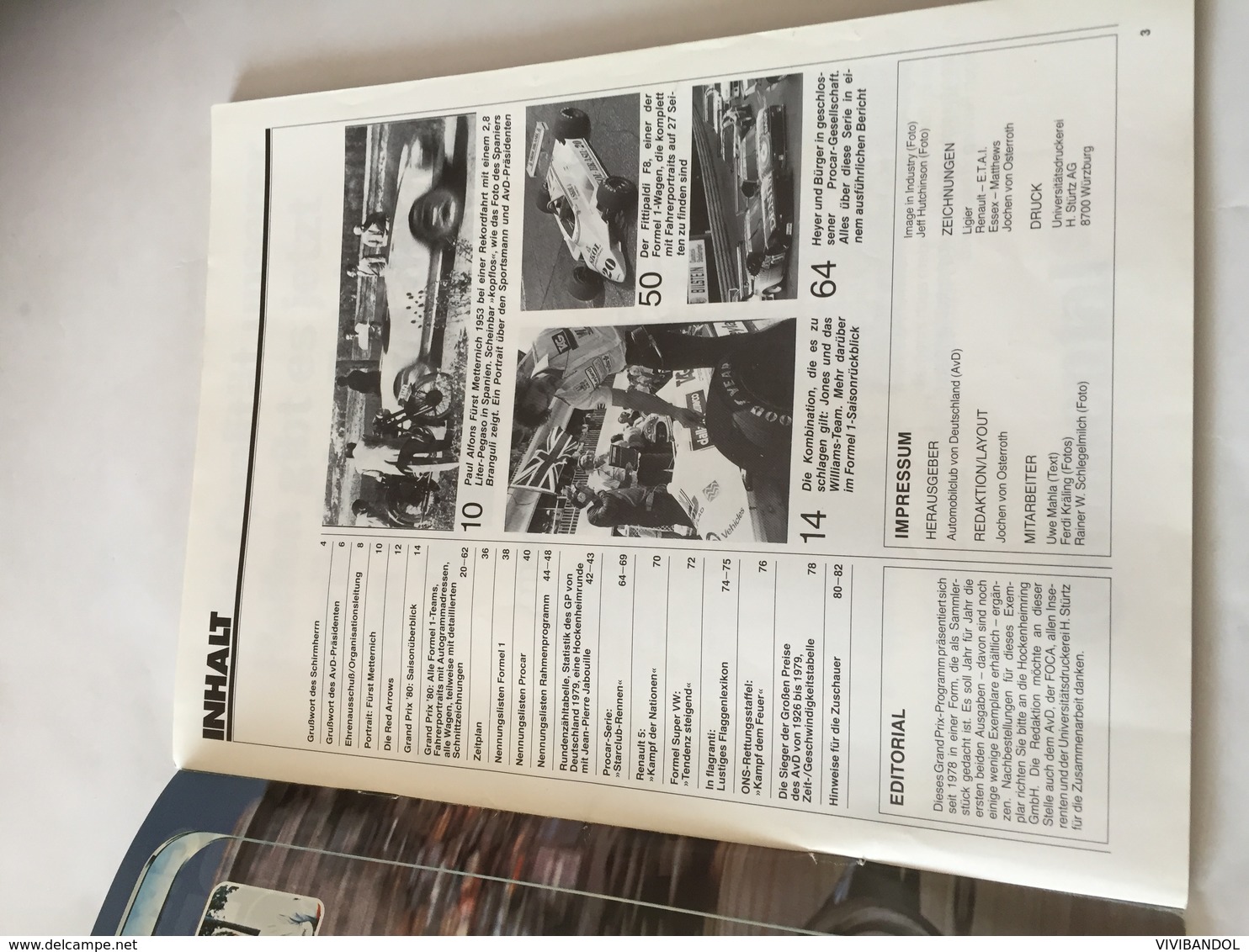 Programme Officiel Grand Prix D'Allemagne F1 1980 - Automobile - F1