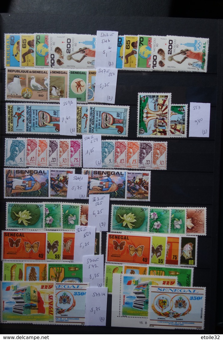 republique du SENEGAL DE 1960 a 1990 ** mnh