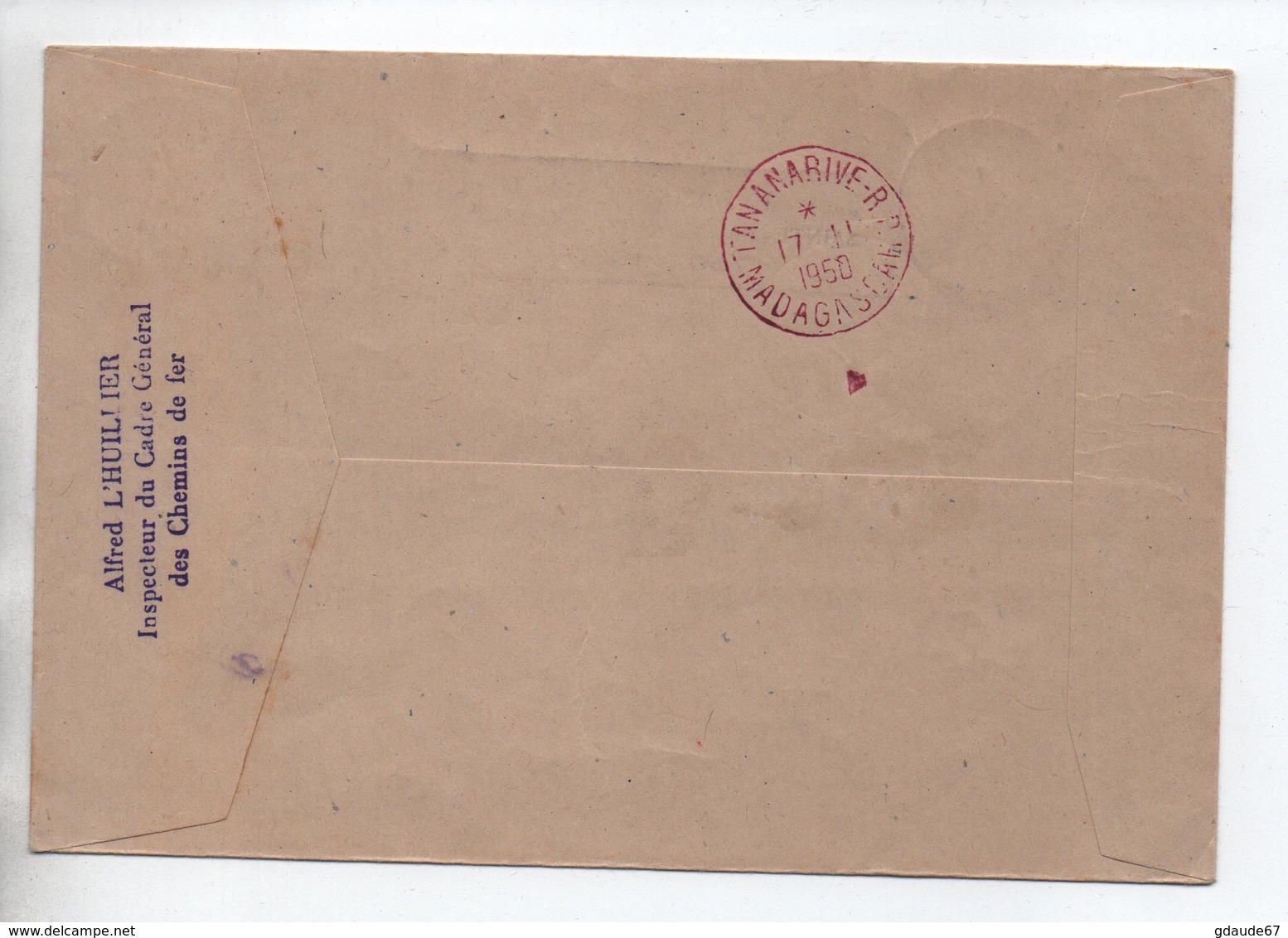 1950 - ENVELOPPE De SAINTE MARIE (MADAGASCAR) Avec CACHET "FETES COMMEMORATIVES DU BI CENTENAIRE DE L'UNION A STE MARIE" - Briefe U. Dokumente