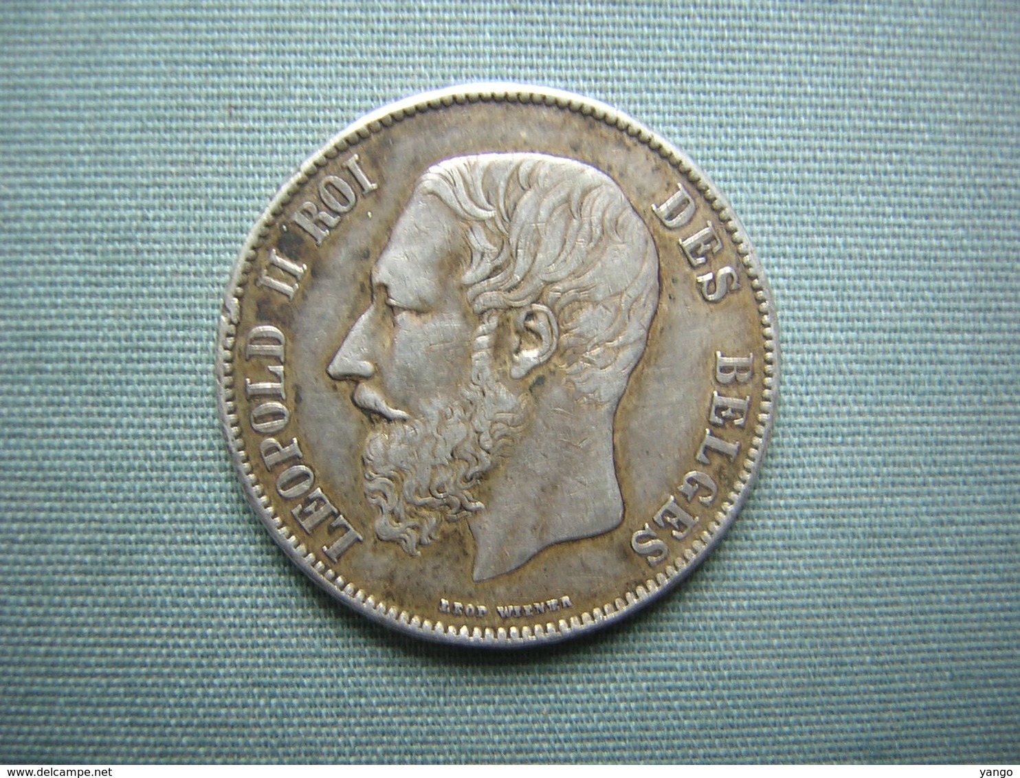 5 FRS LEOPOLD II - 1871 - ARGENT - 5 Francs