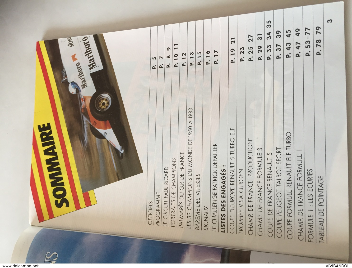 Programme OFFICIEL  Grand Prix De France F1 1983 AVEC AUTOGRAPHES - Autorennen - F1