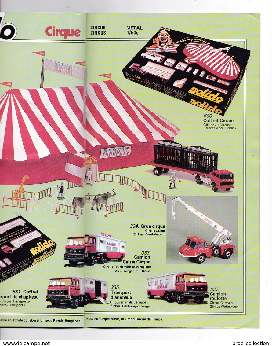 Catalogue Solido Nouveautés 1979, Petites Voitures, Voitures Miniatures, Cirque, Camions, Hélicoptères, Jouets - Catalogues & Prospectus