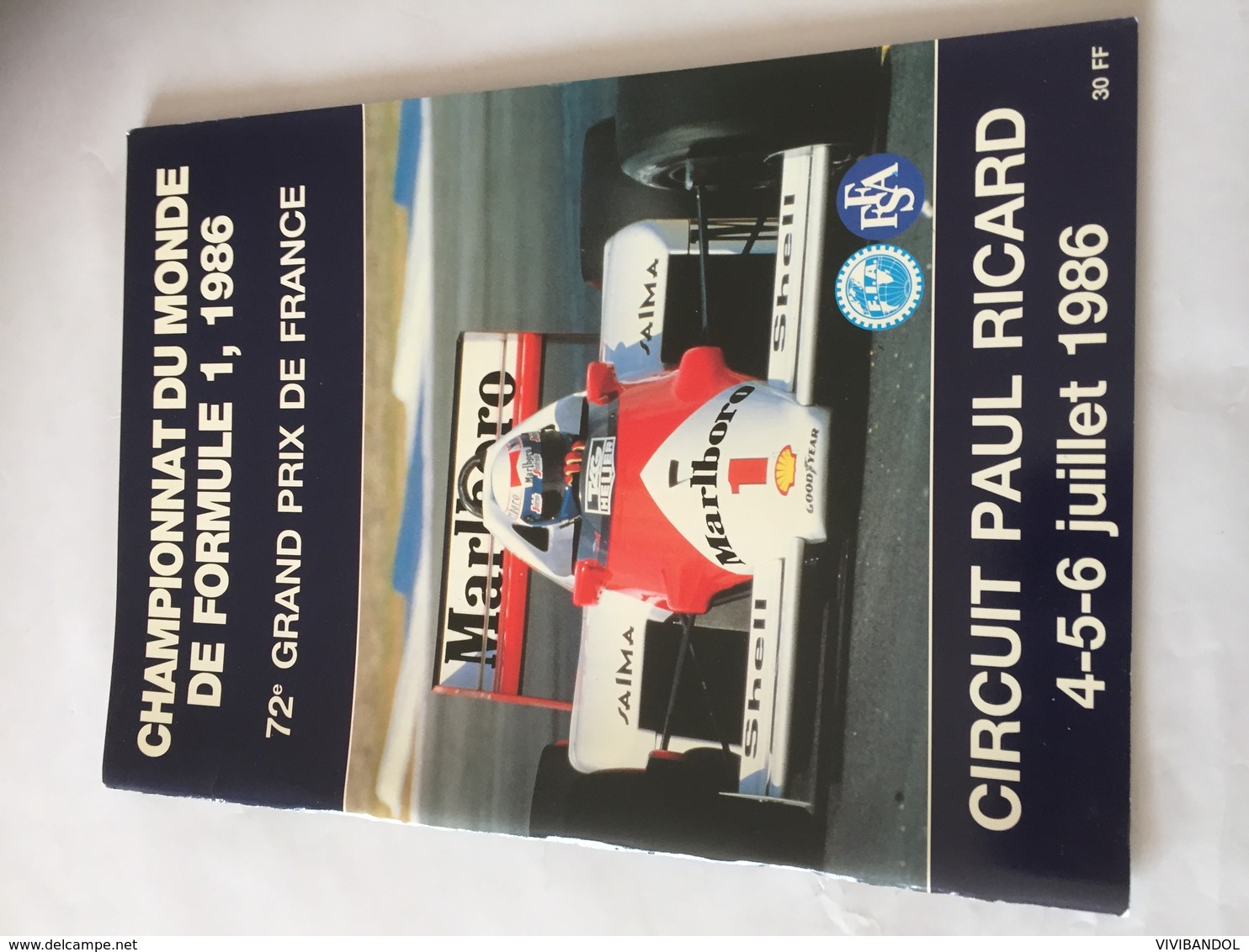 Programme OFFICIEL  Grand Prix De France F1 1986 - Automobile - F1